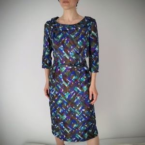 Vintage 60s multicolor Kay Ashton cocktail dress